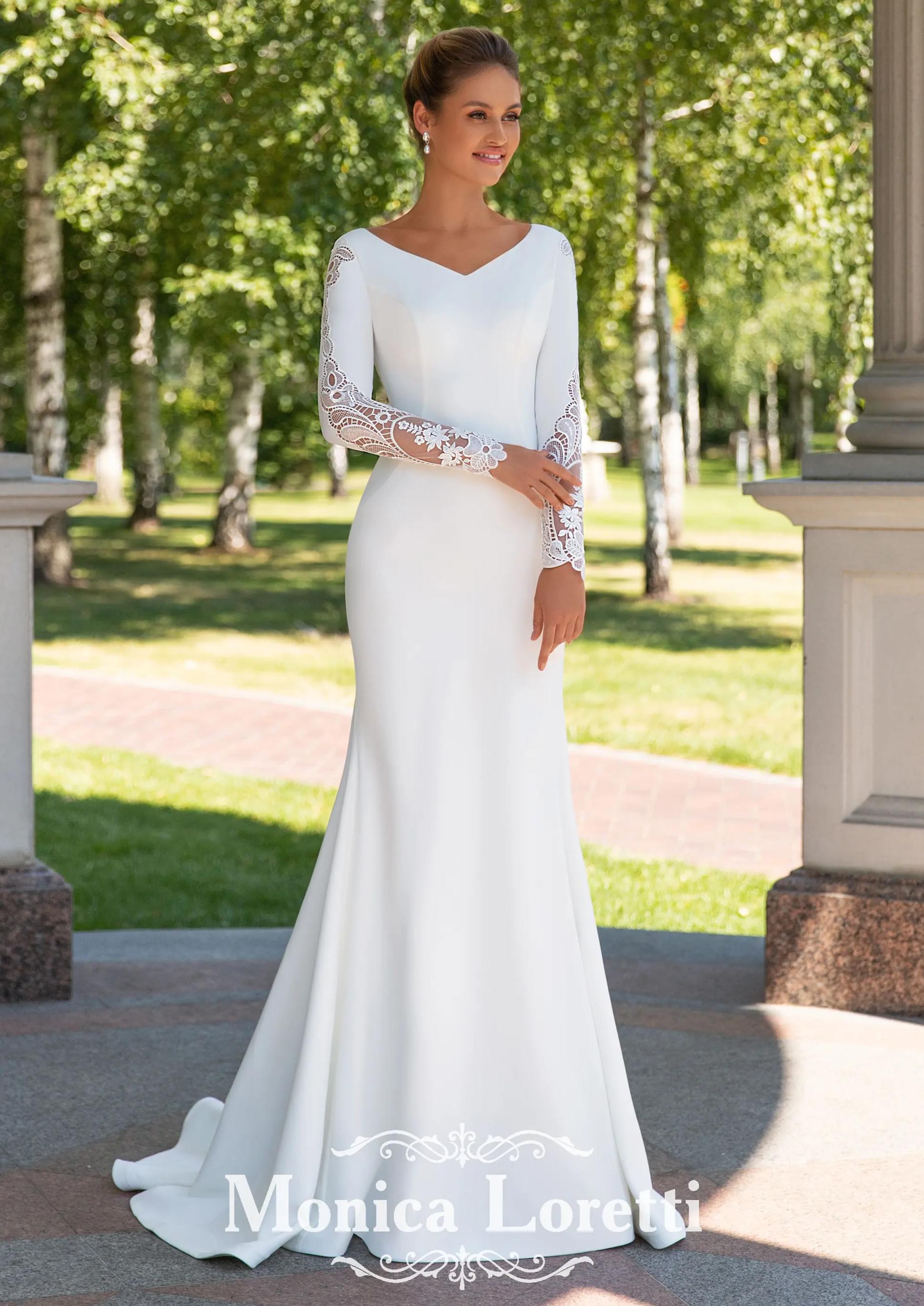 Monica Loretti Modest 8158 Valentine Bridal Monica Loretti Modest 8158 Valentine Bridal
